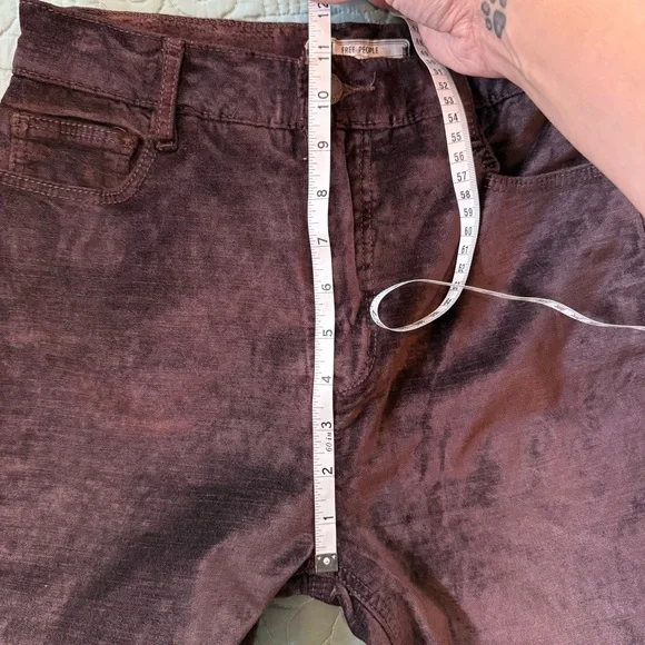 NWT Free People Mulberry Velour High Rise Skinny Jeans Size 27 Women - Picture 7 of 8